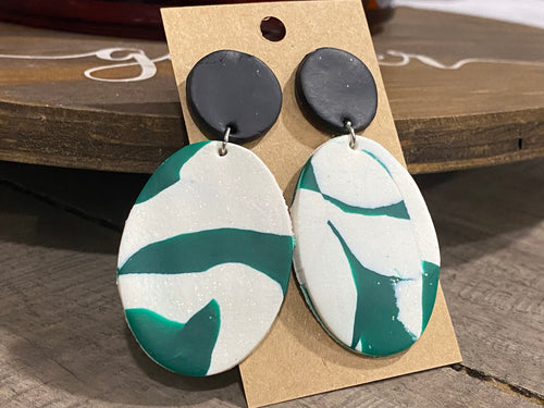 Swirl Me Irish Clay Earrings