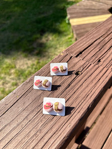 Boot Scootin’ Fabric Stud Earrings