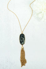 Load image into Gallery viewer, SKYE GOLDTONE TASSEL NECKLACE AND EARRINGS Set