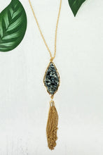Load image into Gallery viewer, BALI GOLDTONE TASSEL NECKLACE AND EARRINGS Set