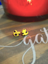 Load image into Gallery viewer, LSU Heart Clay Stud Earrings