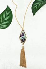 Load image into Gallery viewer, BALI GOLDTONE TASSEL NECKLACE AND EARRINGS Set