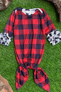 Plaid & Cow Gown