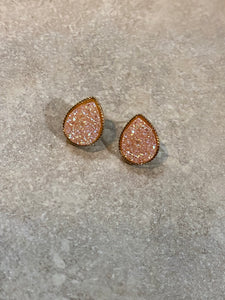 Teardrop druzy earrings
