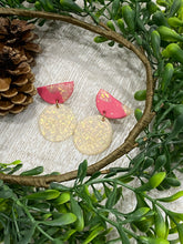 Load image into Gallery viewer, Blush My Mermaid Tail Clay Earrings