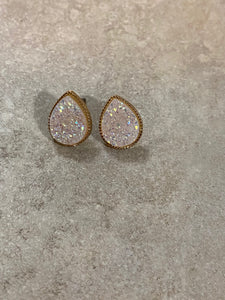 Teardrop druzy earrings