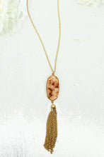 Load image into Gallery viewer, SKYE GOLDTONE TASSEL NECKLACE AND EARRINGS Set