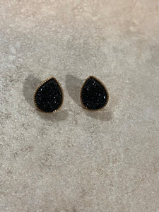 Teardrop druzy earrings
