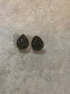 Teardrop druzy earrings