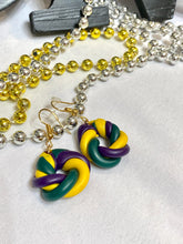 Load image into Gallery viewer, King Cake Clay Earrings