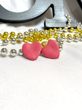 Load image into Gallery viewer, Hearts of Pink Clay Earrings