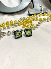 Load image into Gallery viewer, Iridescent Square Clay Earrings