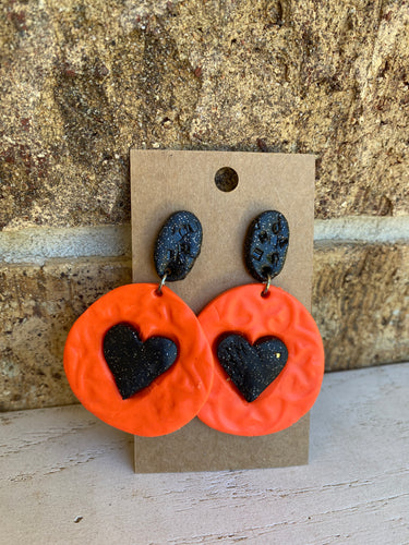 Hearts Around the World Clay Earrings