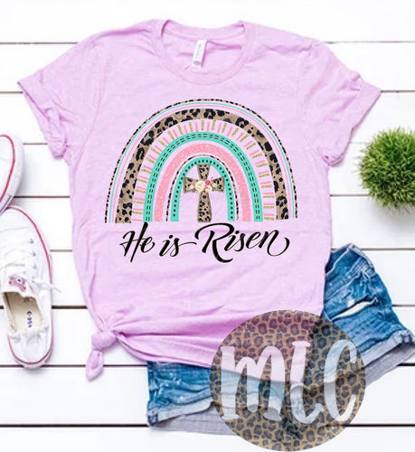 PRE ORDER He is risen Lilac Tee Easter