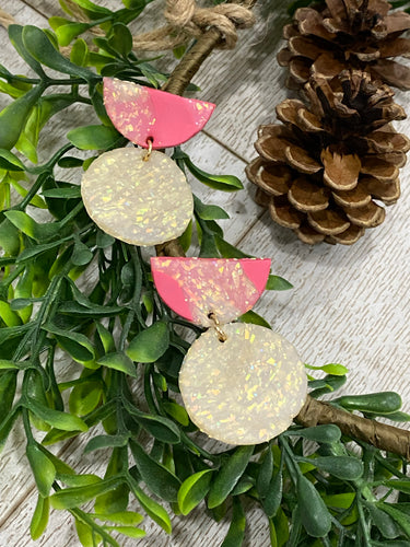 Blush My Mermaid Tail Clay Earrings