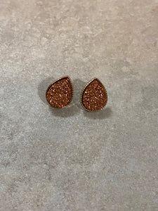 Teardrop druzy earrings