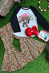 Christmas Leopard Cow Outfit