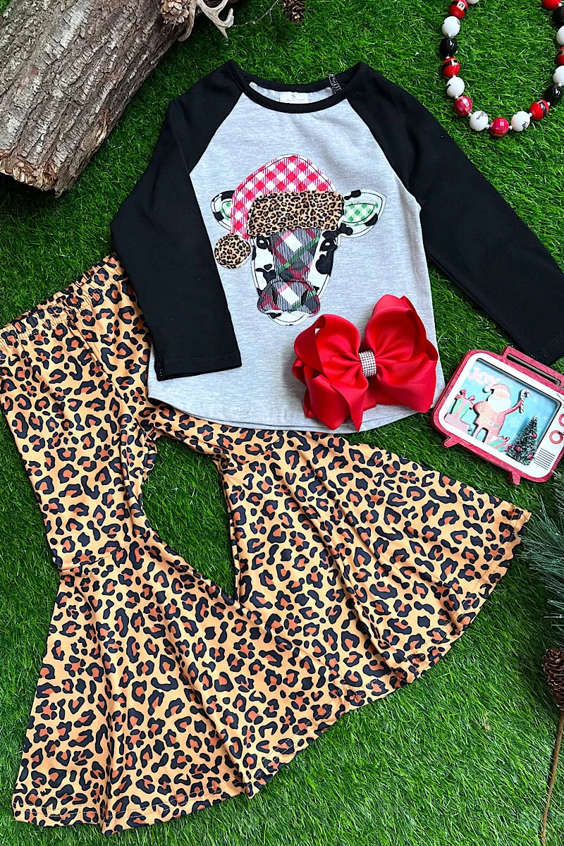 Christmas Leopard Cow Outfit