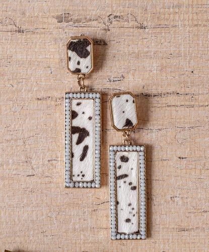 My Time to Shine Rectangle Leopard Earrings