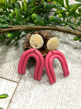 Load image into Gallery viewer, Blush Rainbow Clay Earrings