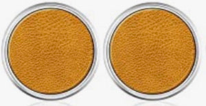 Round Leather Stud Earringsw